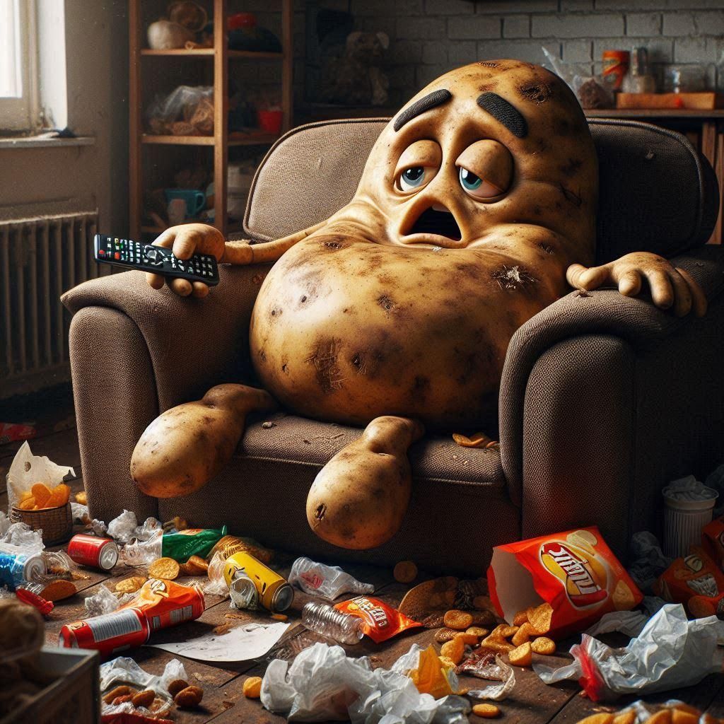 Couch potato, stuffed