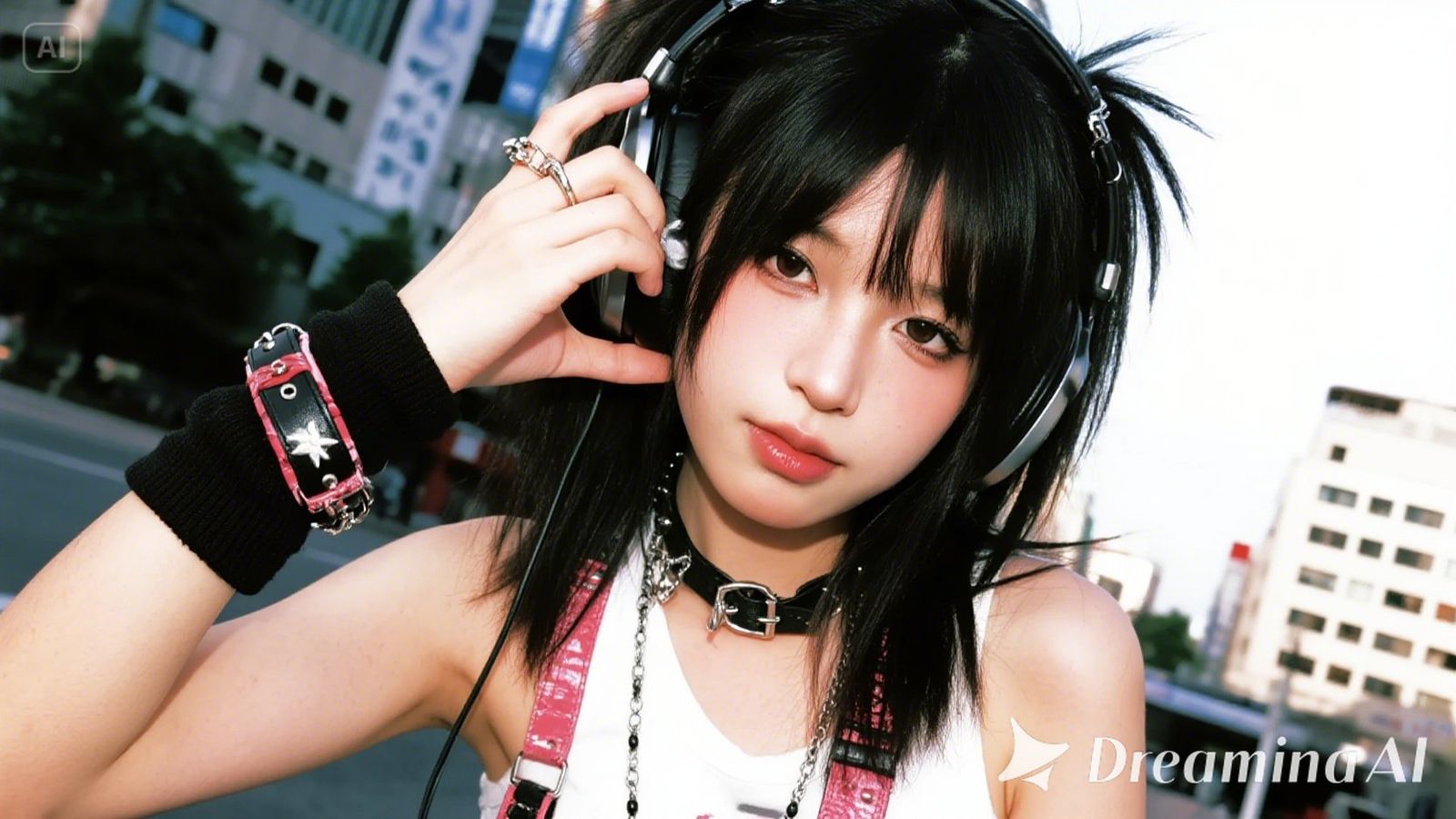 punk gyaru girl in Okinawa, Shibuya and Harajuku style