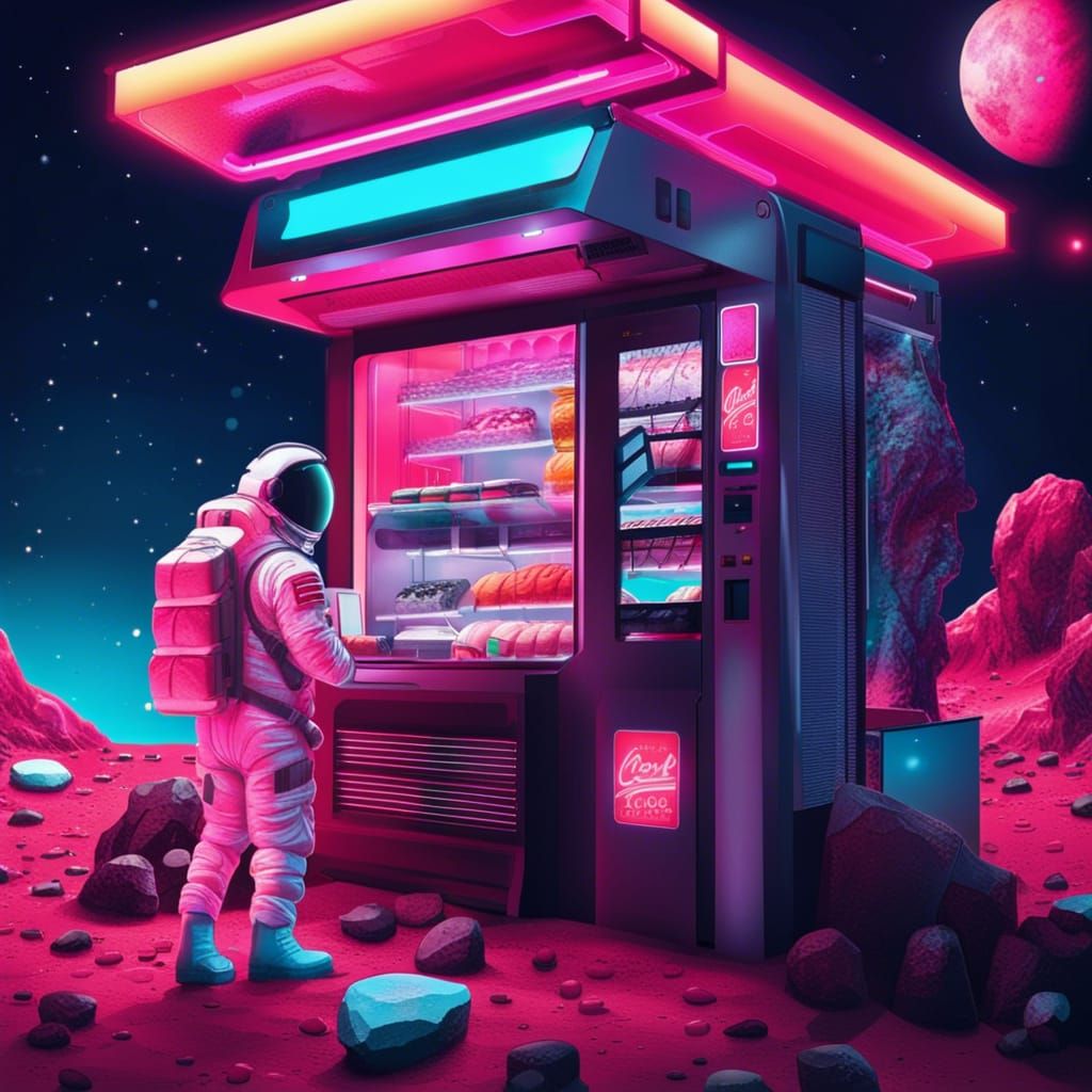 Space Vending machine AI Generated Artwork NightCafe Creator