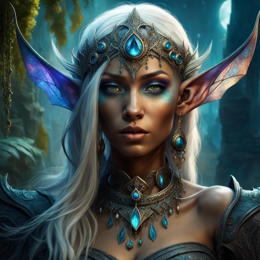 Half-Drow with Faery Blood - AI Generated Artwork - NightCafe Creator