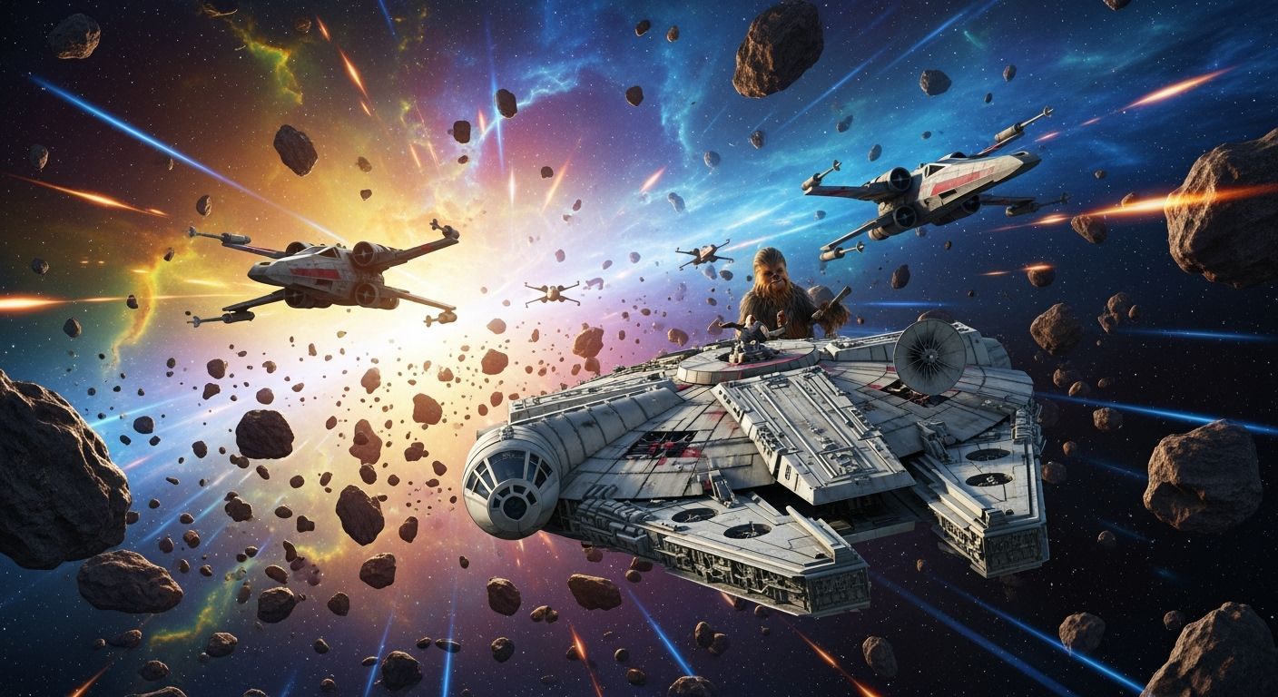 X-Wings Chasing Millenium Falcon