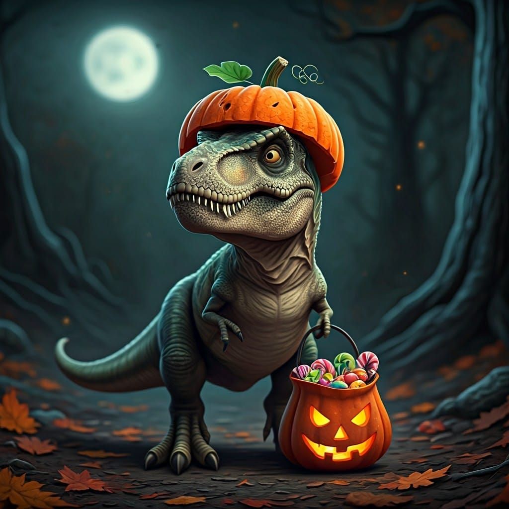 Pumpking Rex  by @Neonvaporcreator