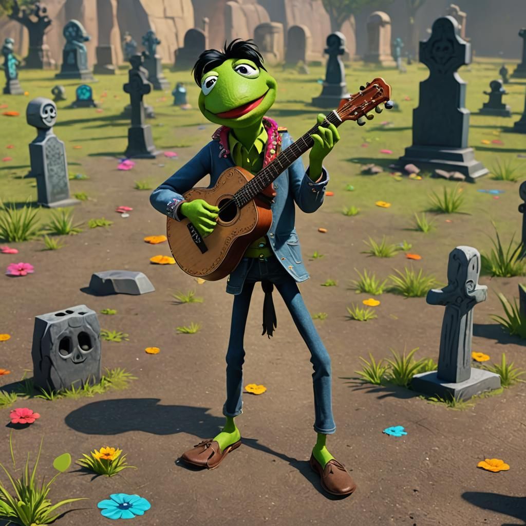 Kermit as Miguel from Coco 2
