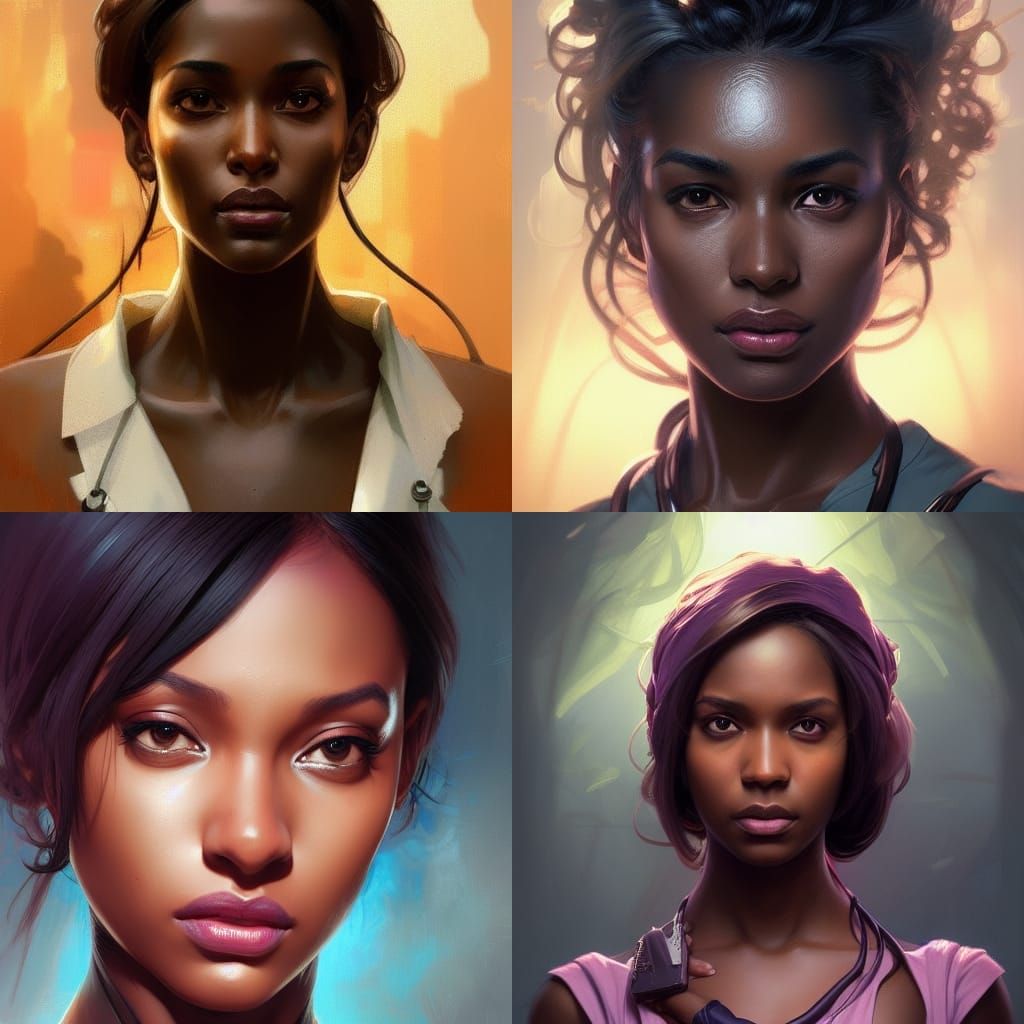 pretty female doctor dark-skinned