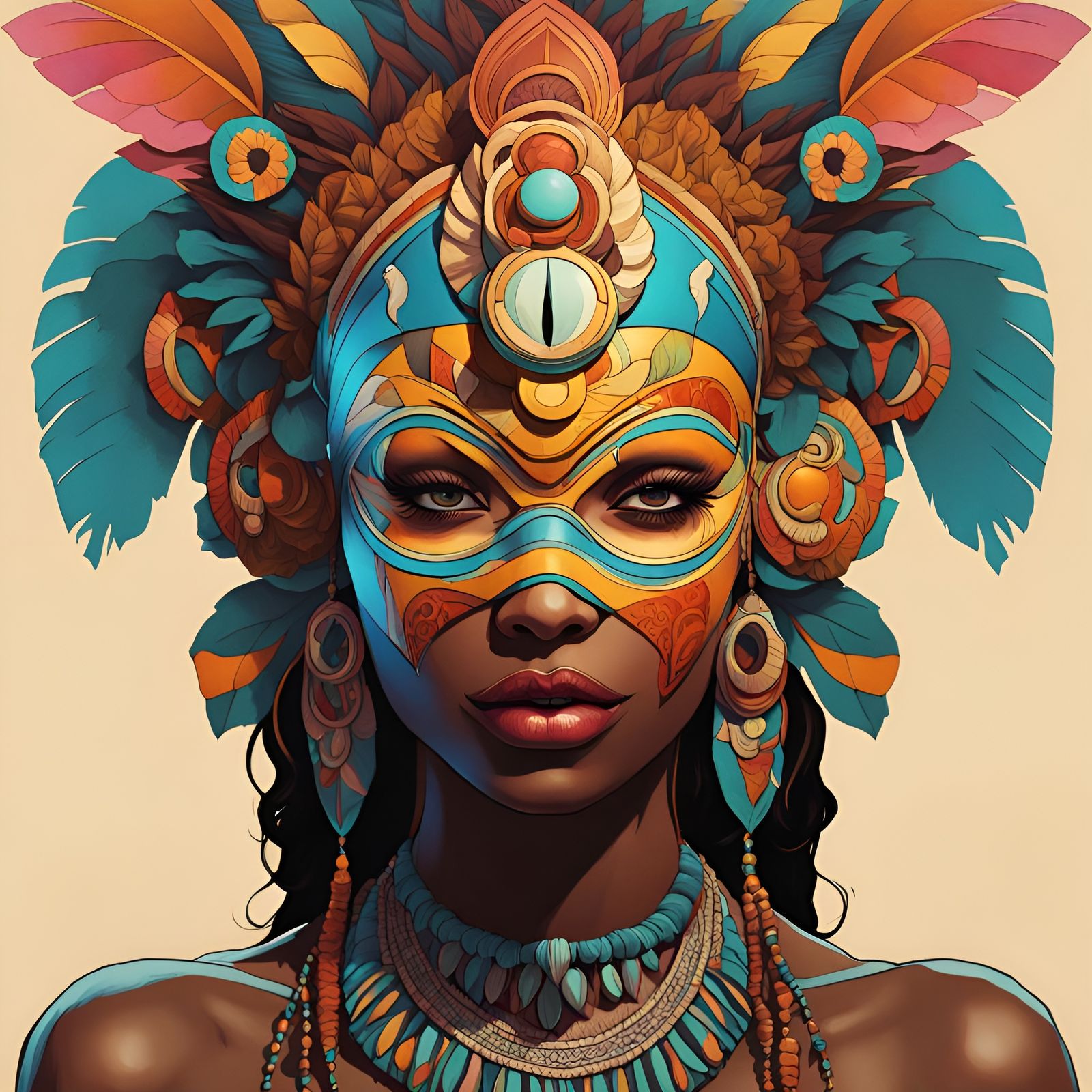 I am Jungle :: Tribal Masks Series :: - AI Generated Artwork ...