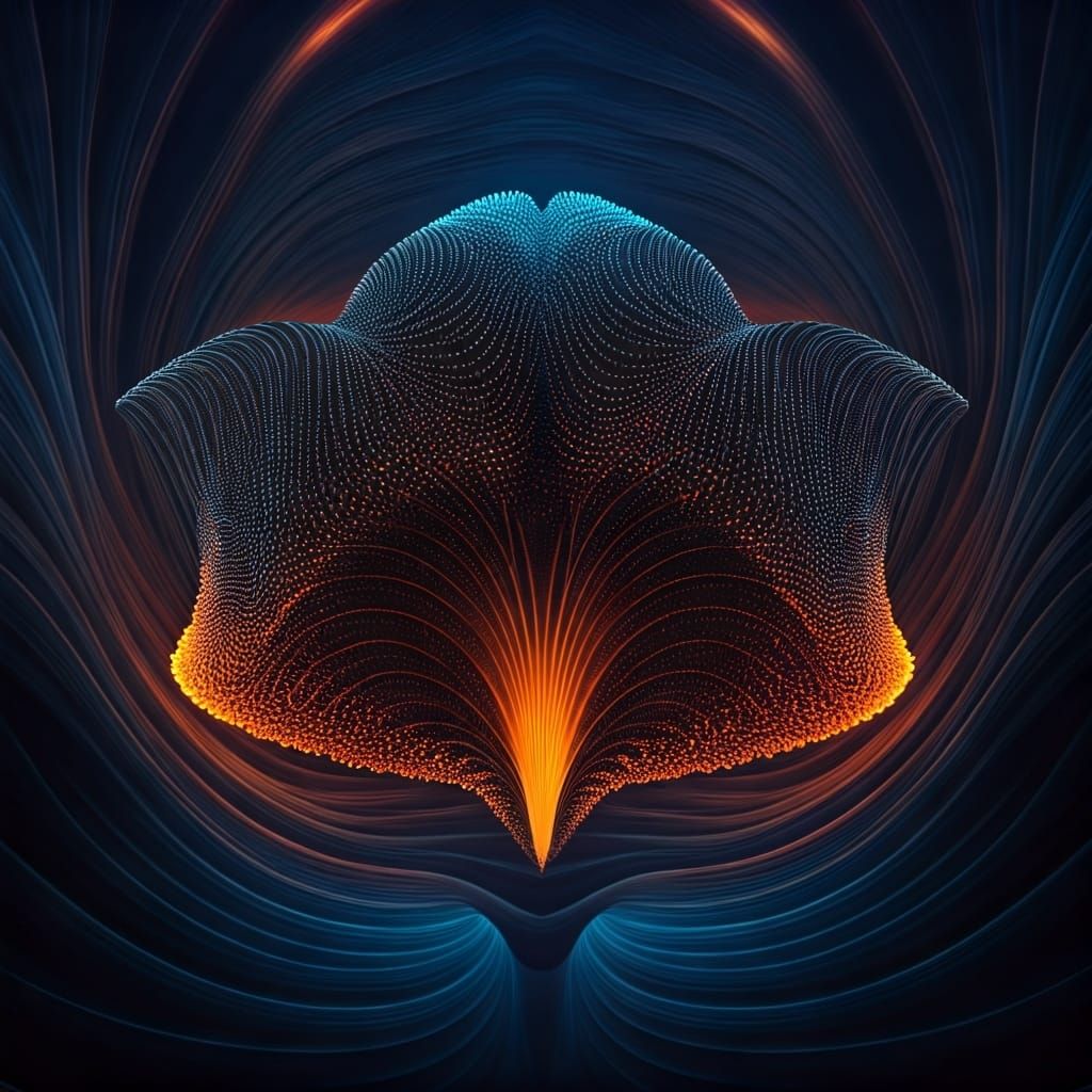 Abstract Dance of Water and Flame