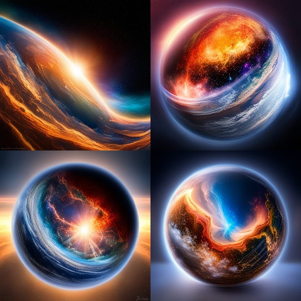 Absolute out of control chaos in motion, supernovas, nebulas...