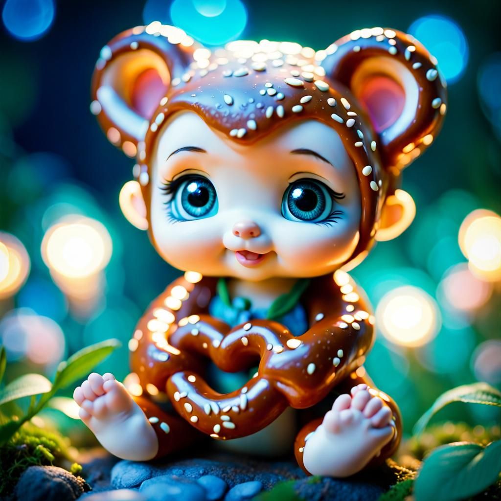 Baby pretzel  by @Manaland