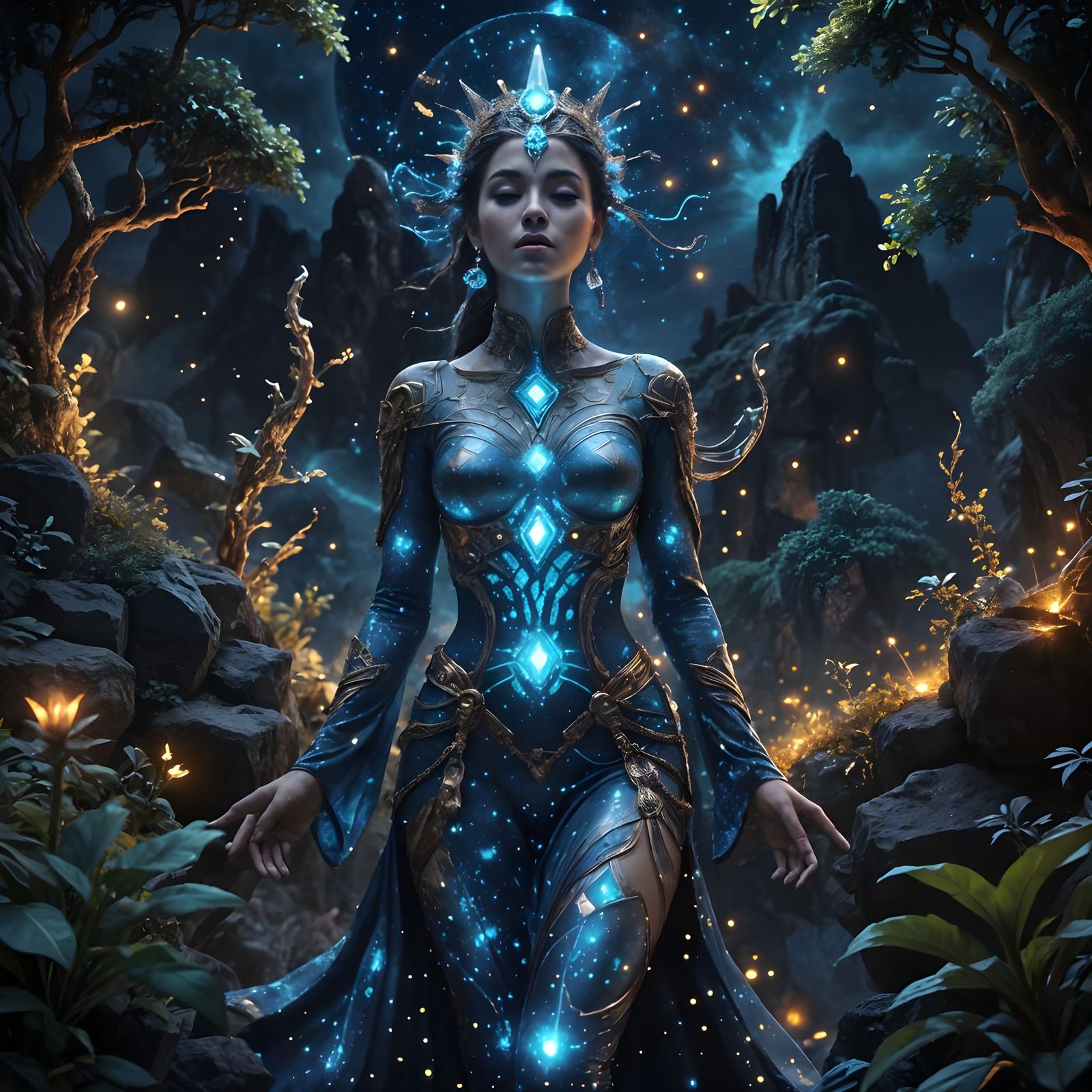 Golden Goddess of the Latin American Cosmos