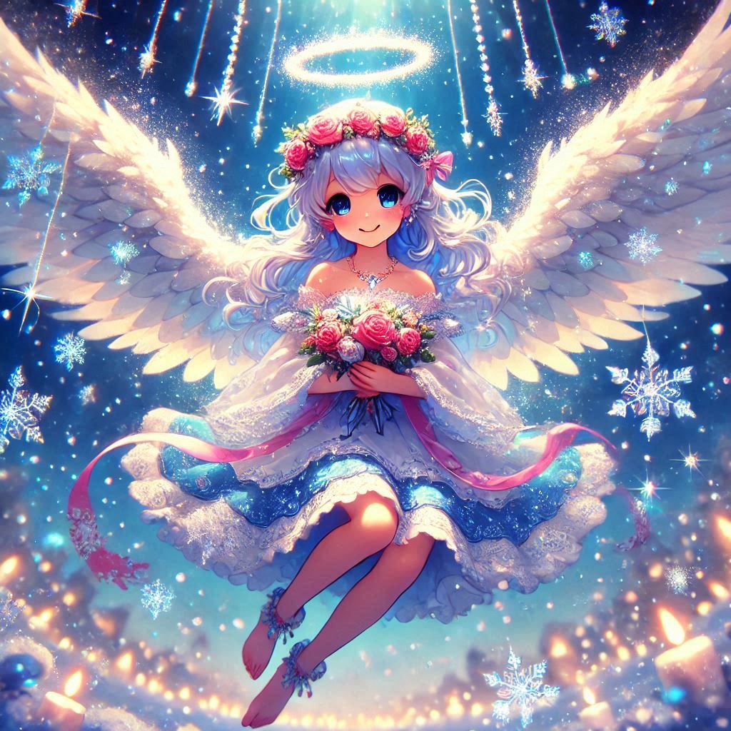 Radiant snow angel