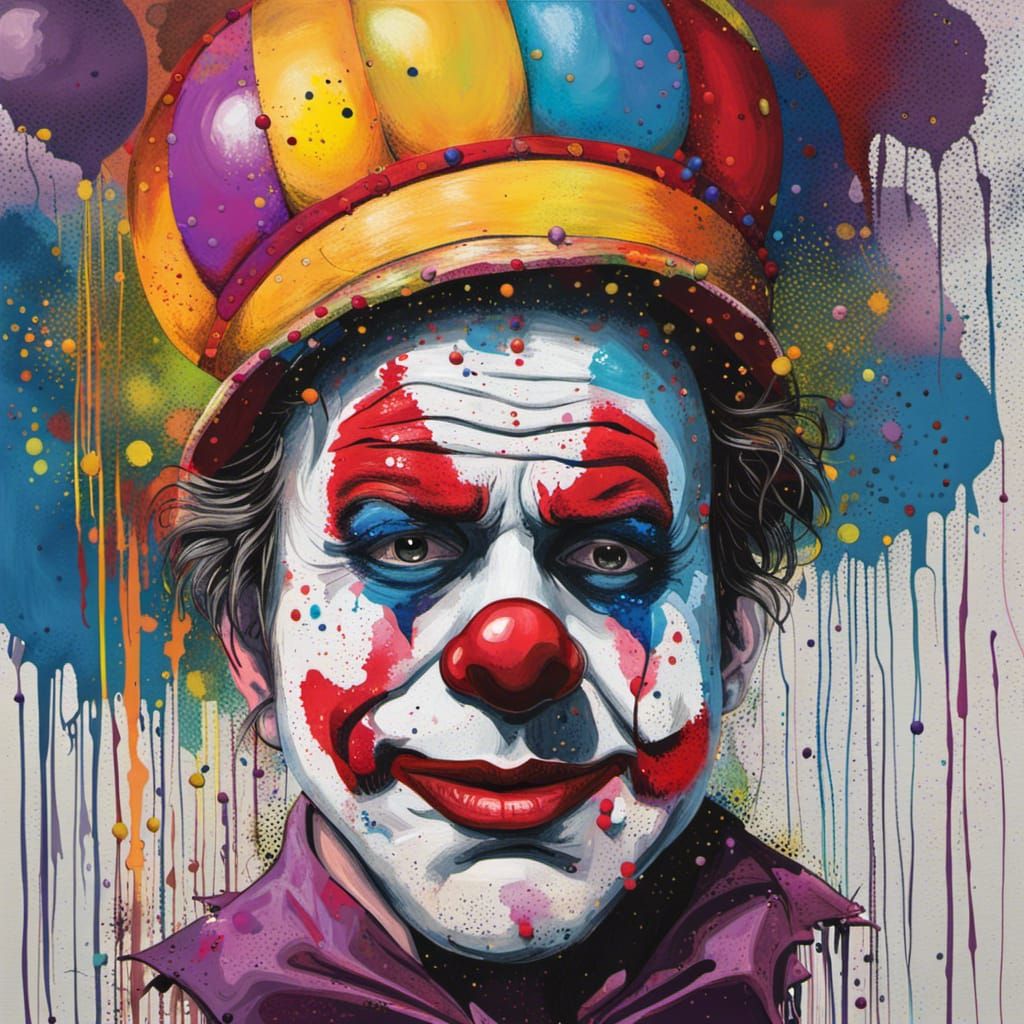 A splatter clown - AI Generated Artwork - NightCafe Creator