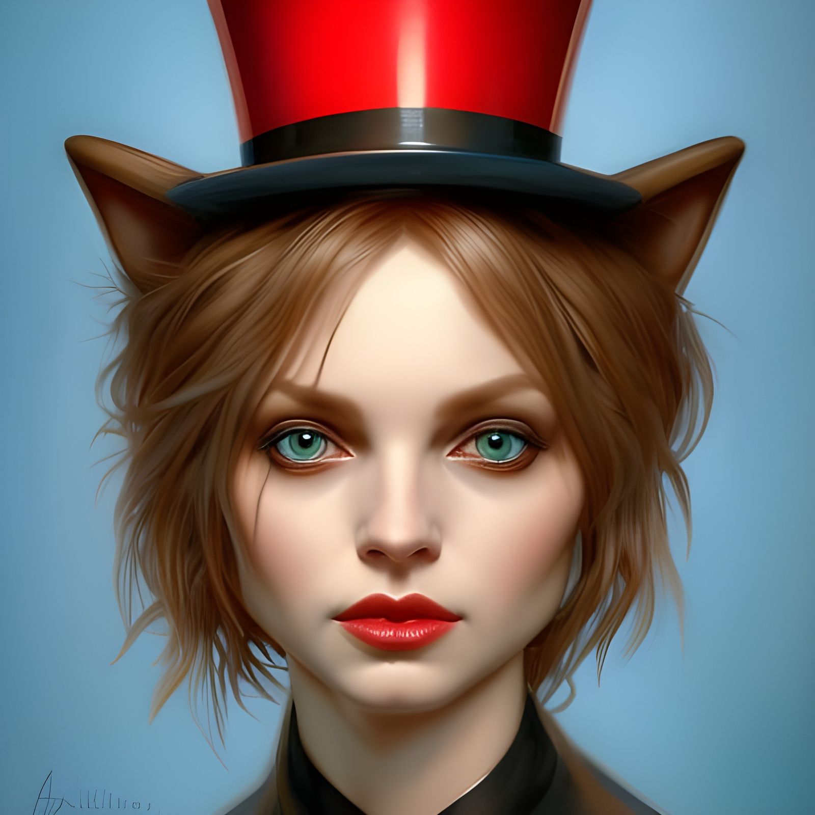 Female cat in the hat