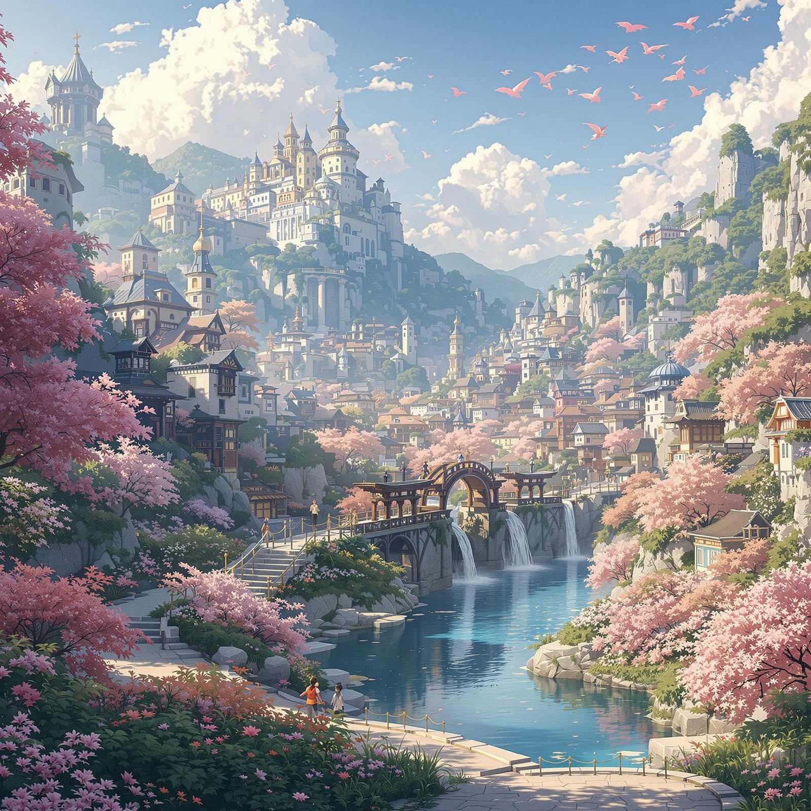 getting Isekai in a world full of beautiful scenery and wonders By artist "anime", 3d anime art, inspired ...  by @pleasedont