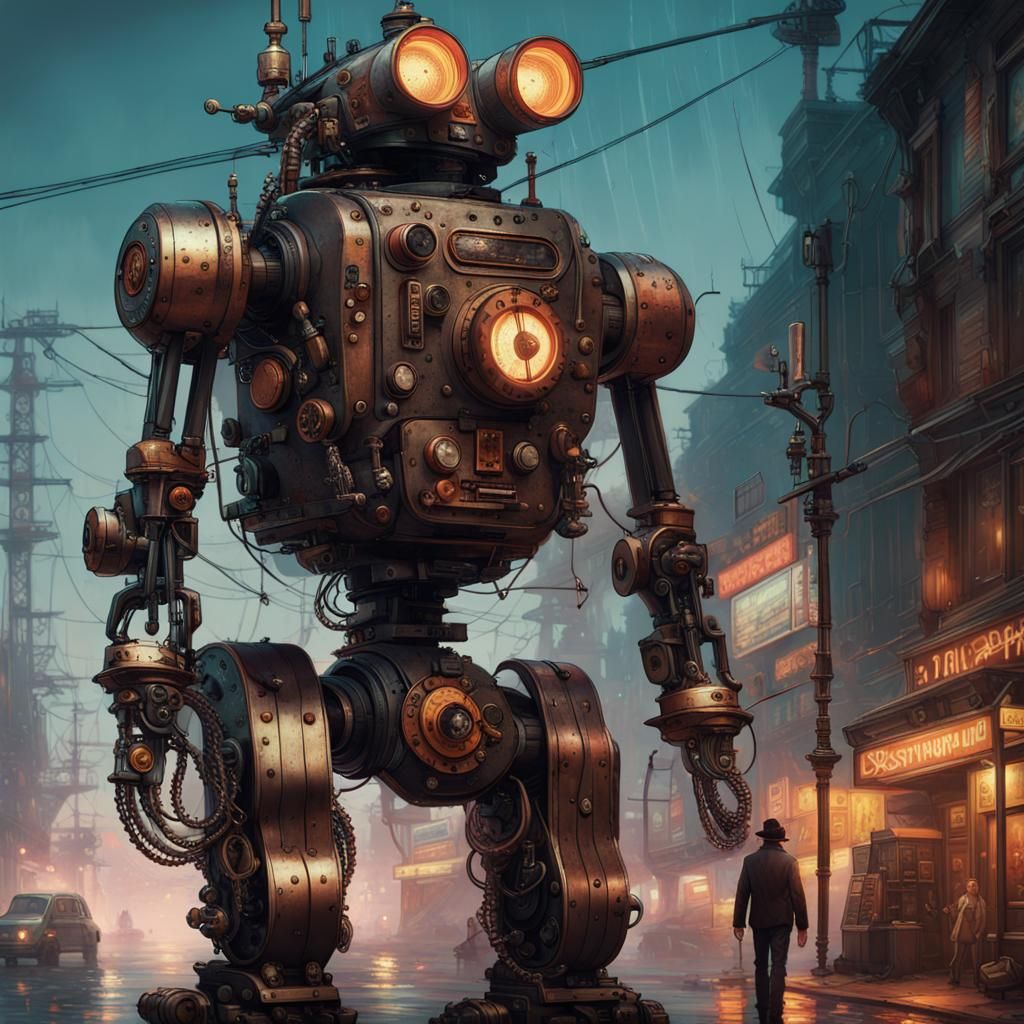 Steampunk Kaiju - AI Generated Artwork - NightCafe Creator