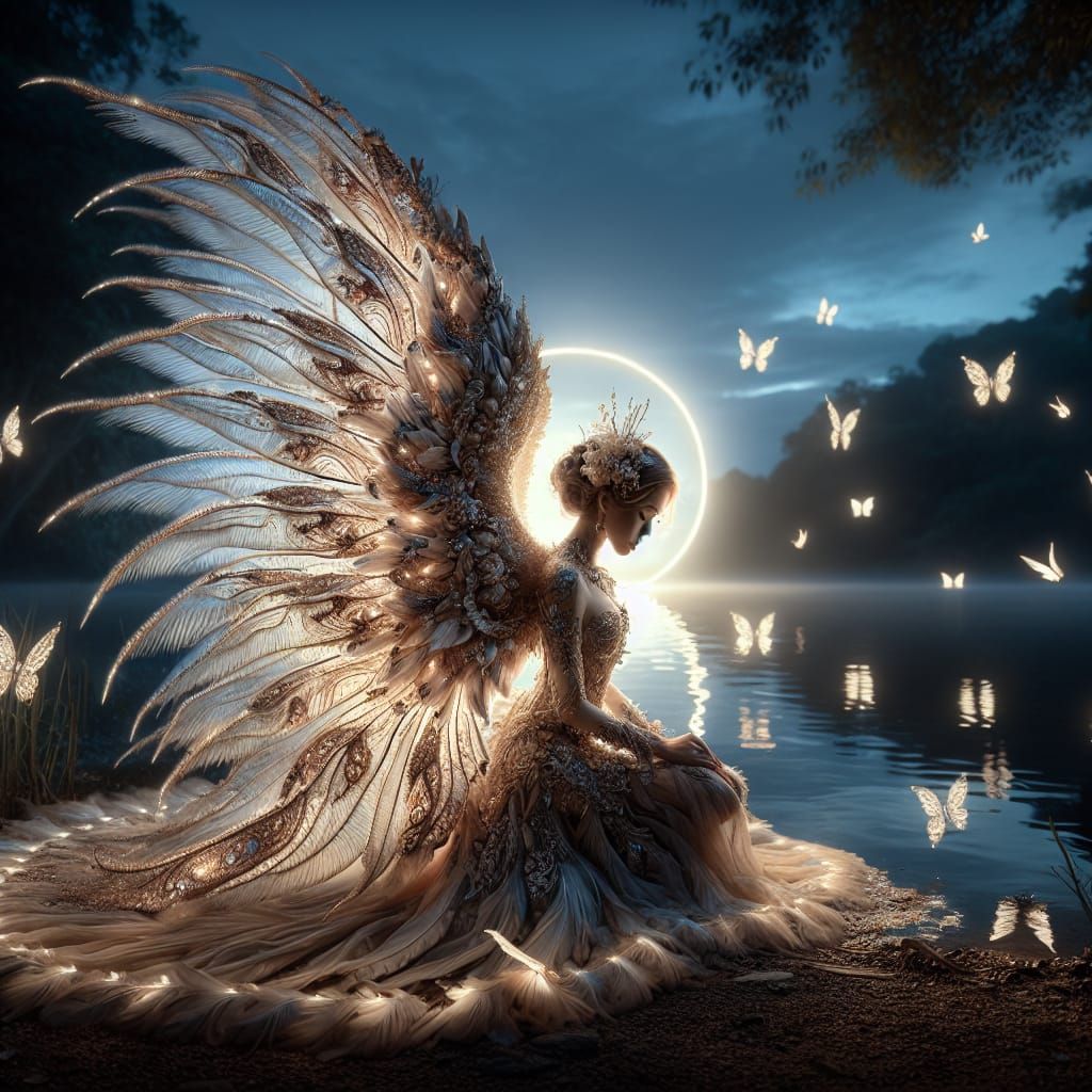  angel with an ethereal and radiant presence  by @Vin Anz