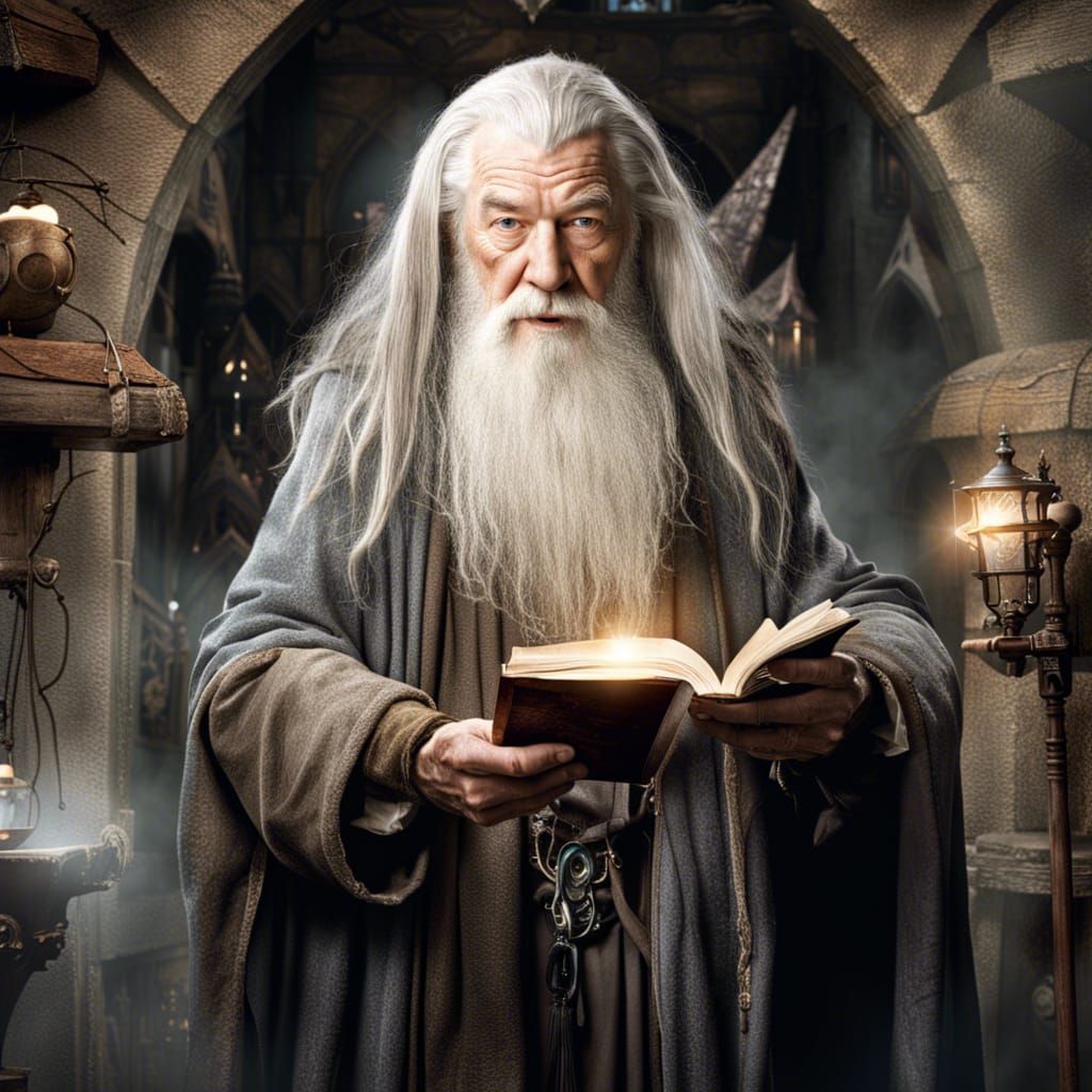 Gandalf giving the 10 tips for young wizards - AI Generated Artwork ...