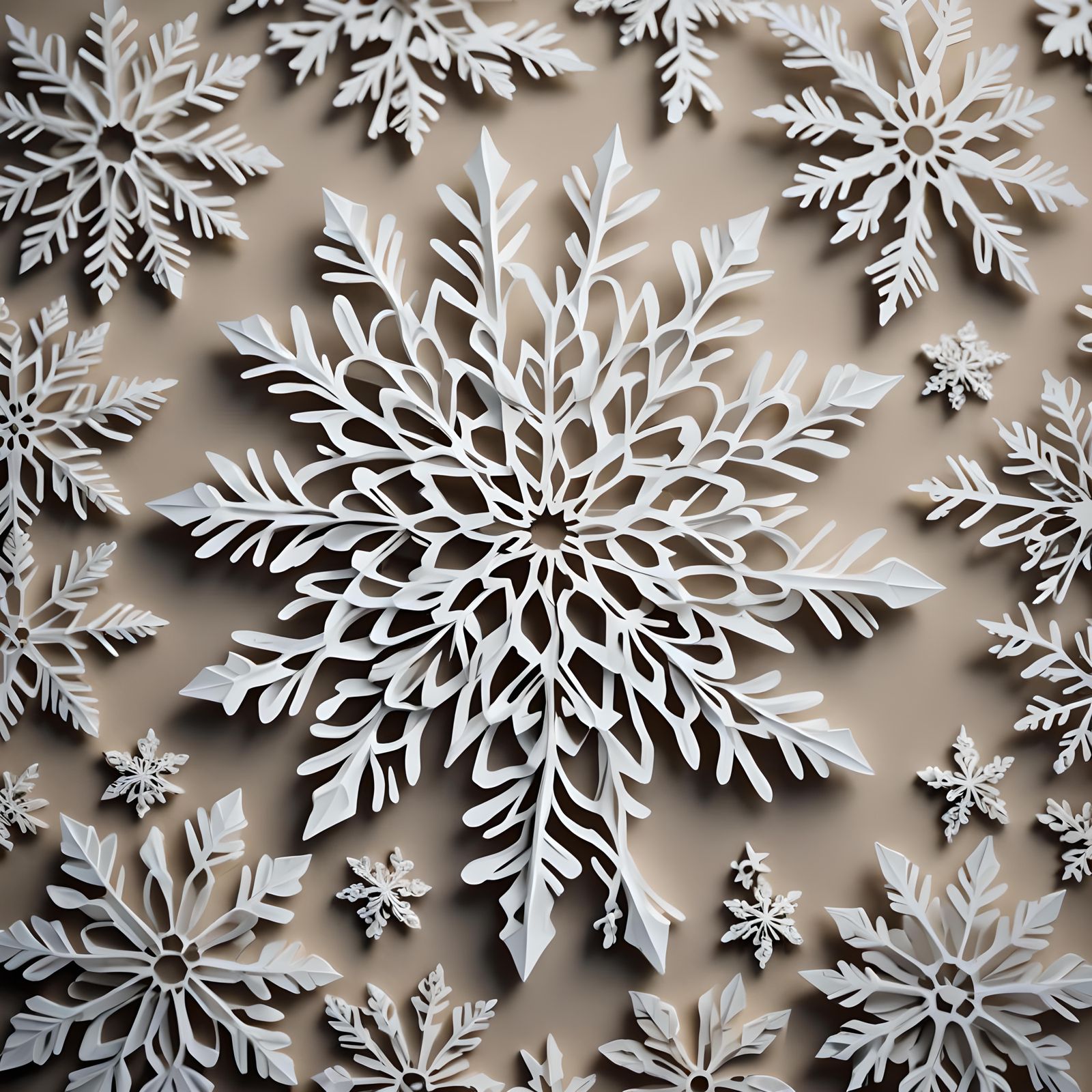 Kirigami Snowflakes - AI Generated Artwork - NightCafe Creator