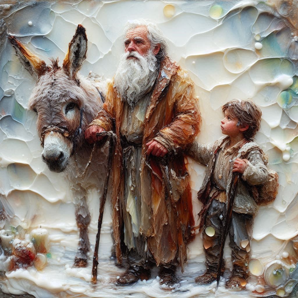 El viejo, el niño y el burro.