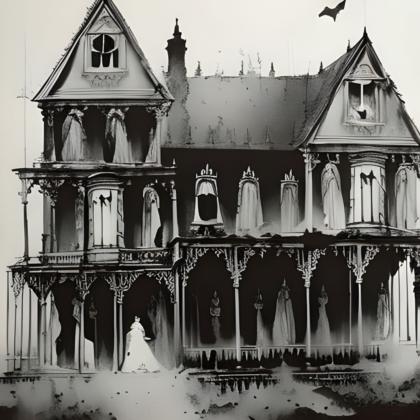 A lady in White haunts the House  by @contact_lost_