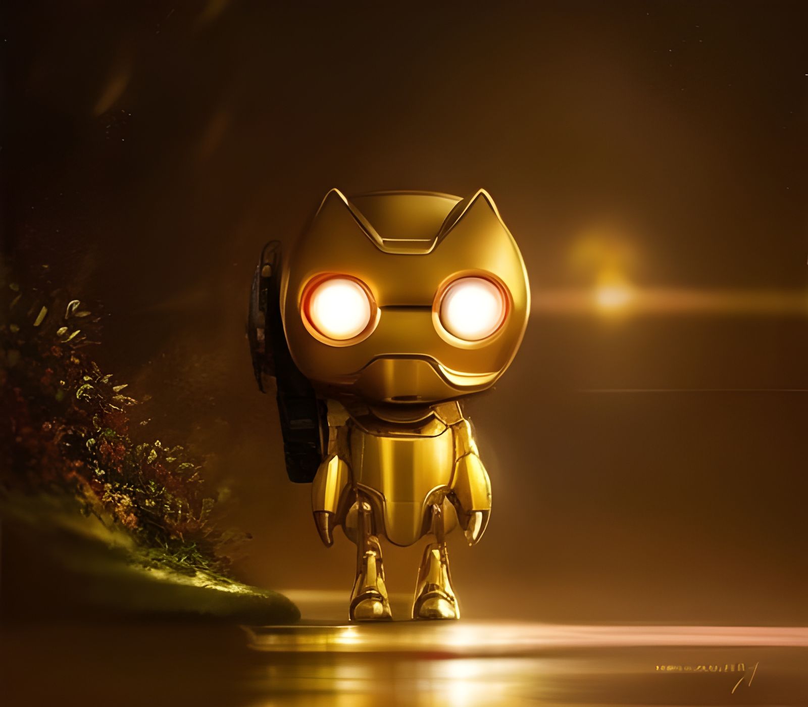 Cute gold robot  by @Sofie