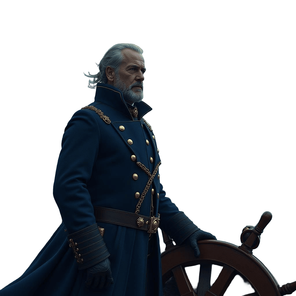 Detailed Matte Painting of a Sea Captain