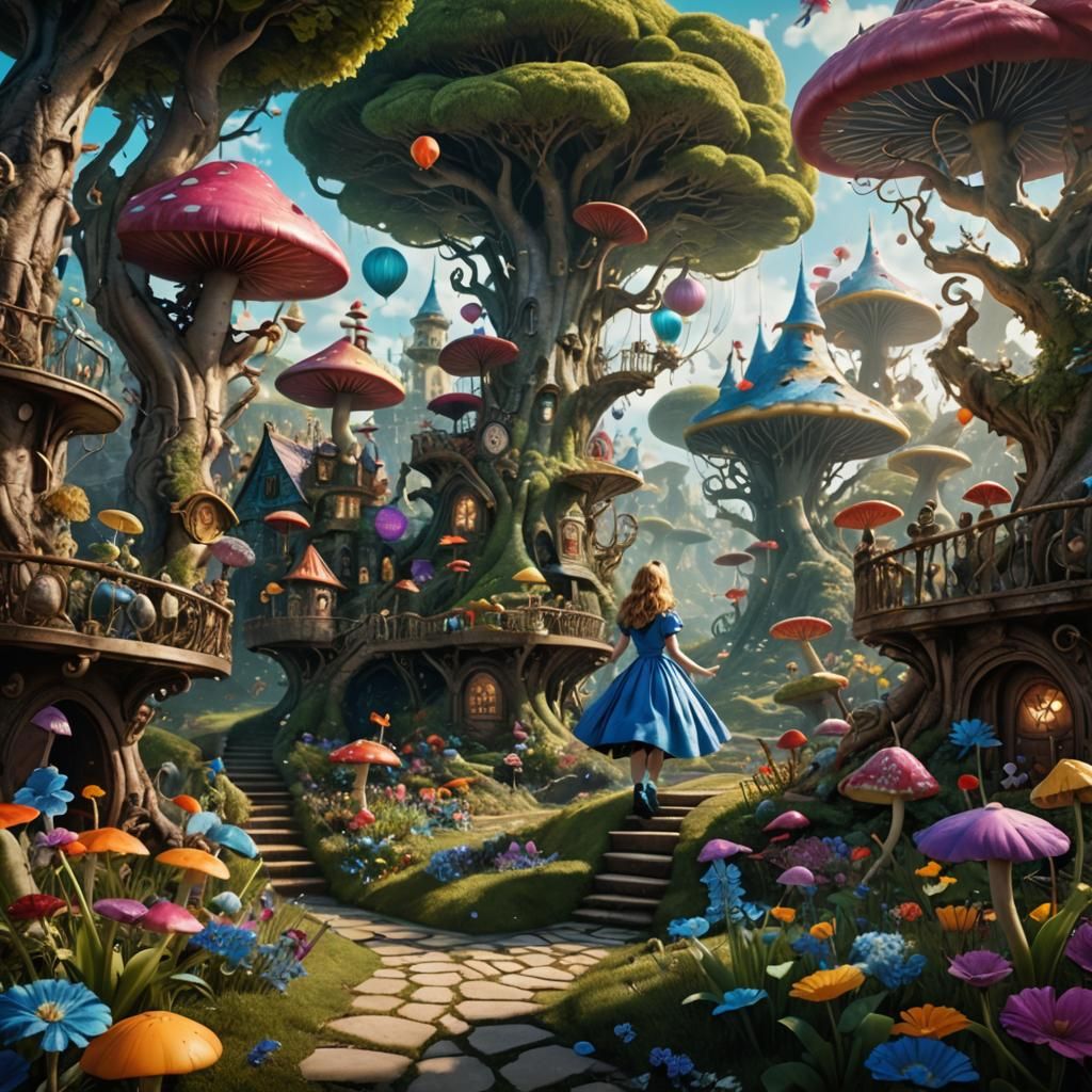 Alice In Wonderland - Ai Generated Artwork - Nightcafe Creator