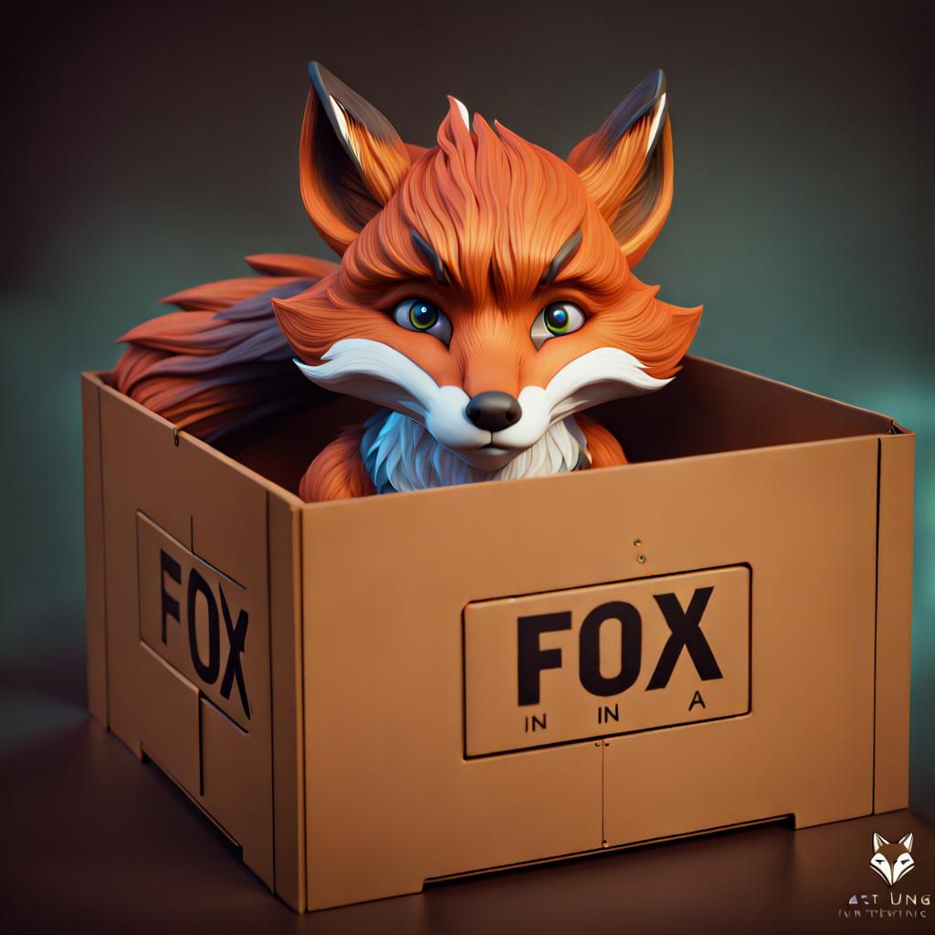 Fox In A Box AI Generated Artwork NightCafe Creator