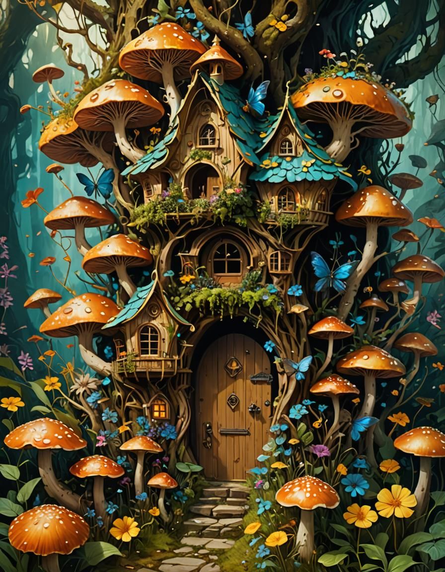 🍄 🧚‍♀️ 🏡 - AI Generated Artwork - NightCafe Creator