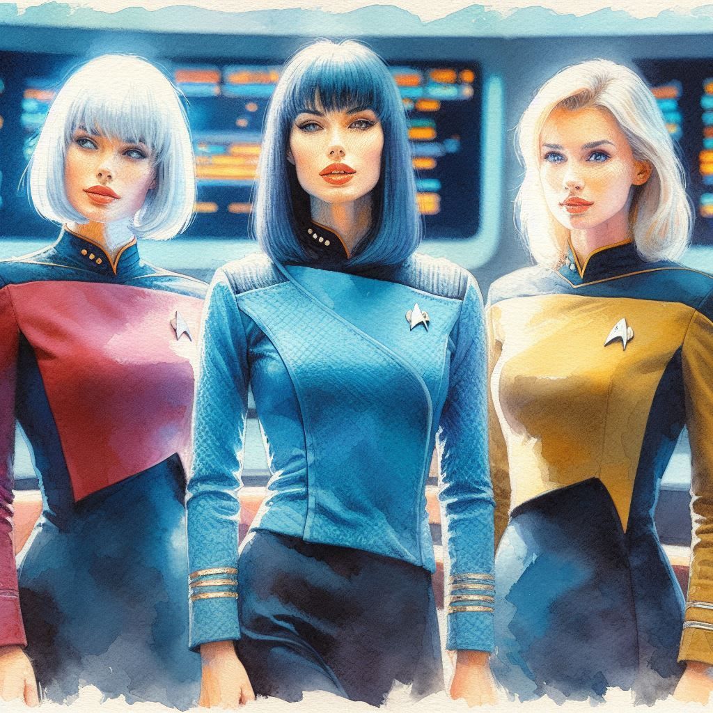 " ... there were three little Star Fleet officers ..."