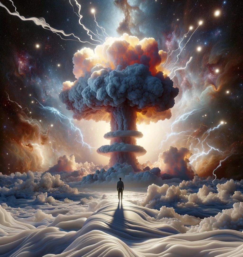 Mushroom over the clouds