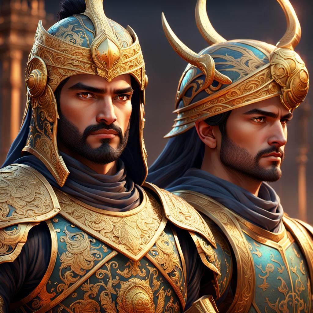 A Persian Prince meeting a Spartan warrior