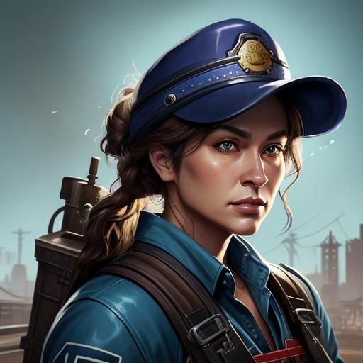 Lady Mail Carrier on her route