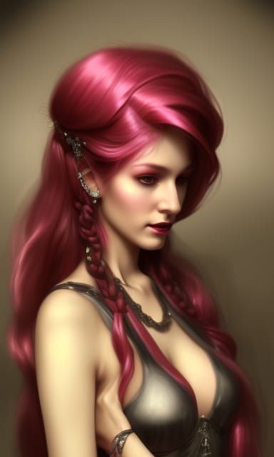 Beautiful glamorous fantasy goth queen with perfect virany l...