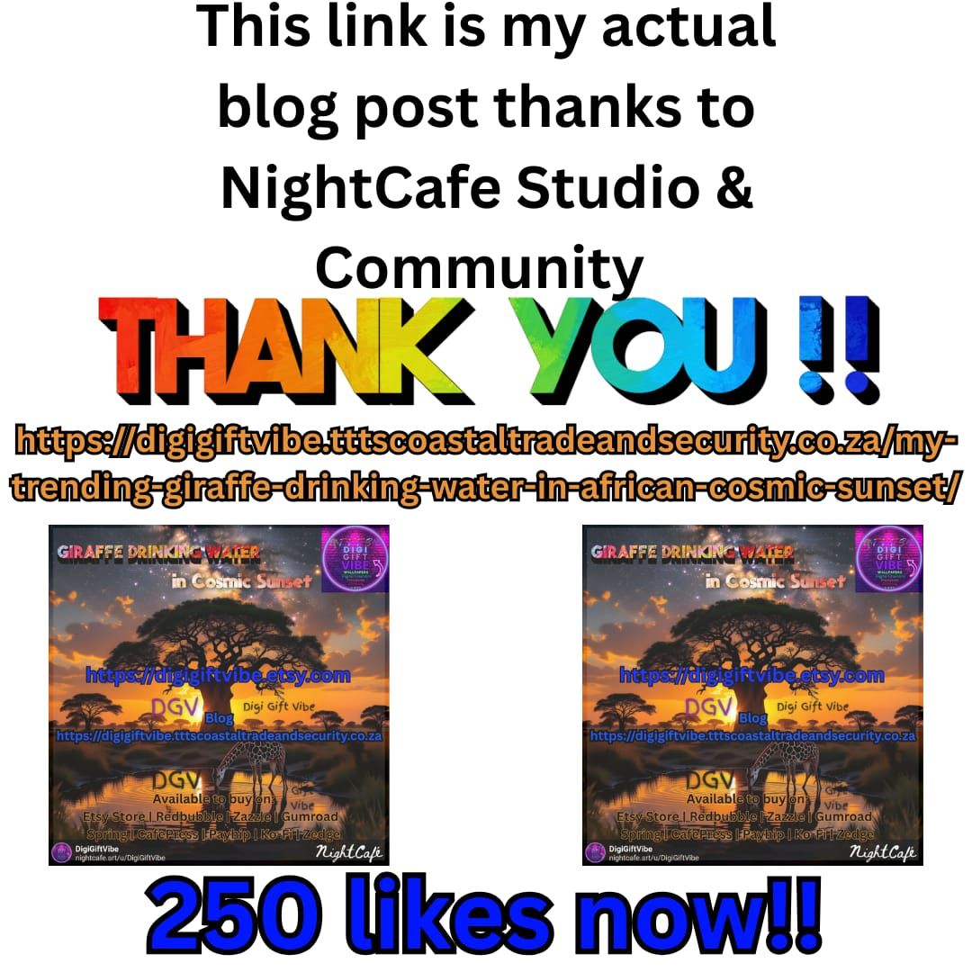 Thank you NightCafe Community! )ver 250 likes now!!