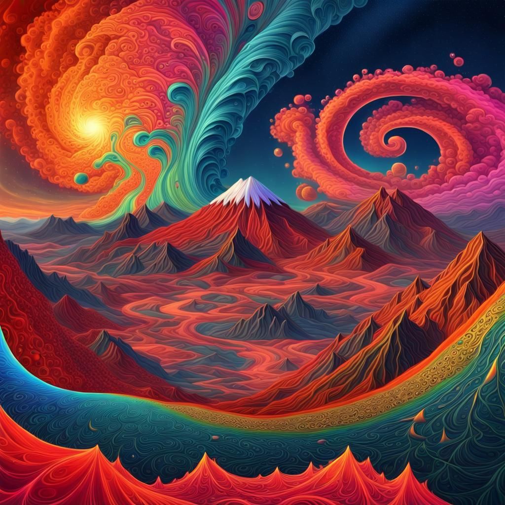 Beautiful fantasy masterpiece, surreal, stylized, strange pl...