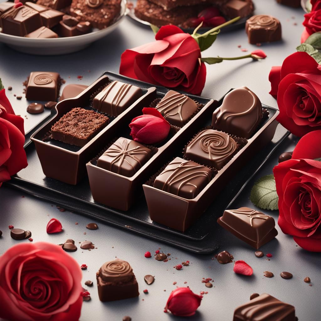 Chocolates and Roses.
