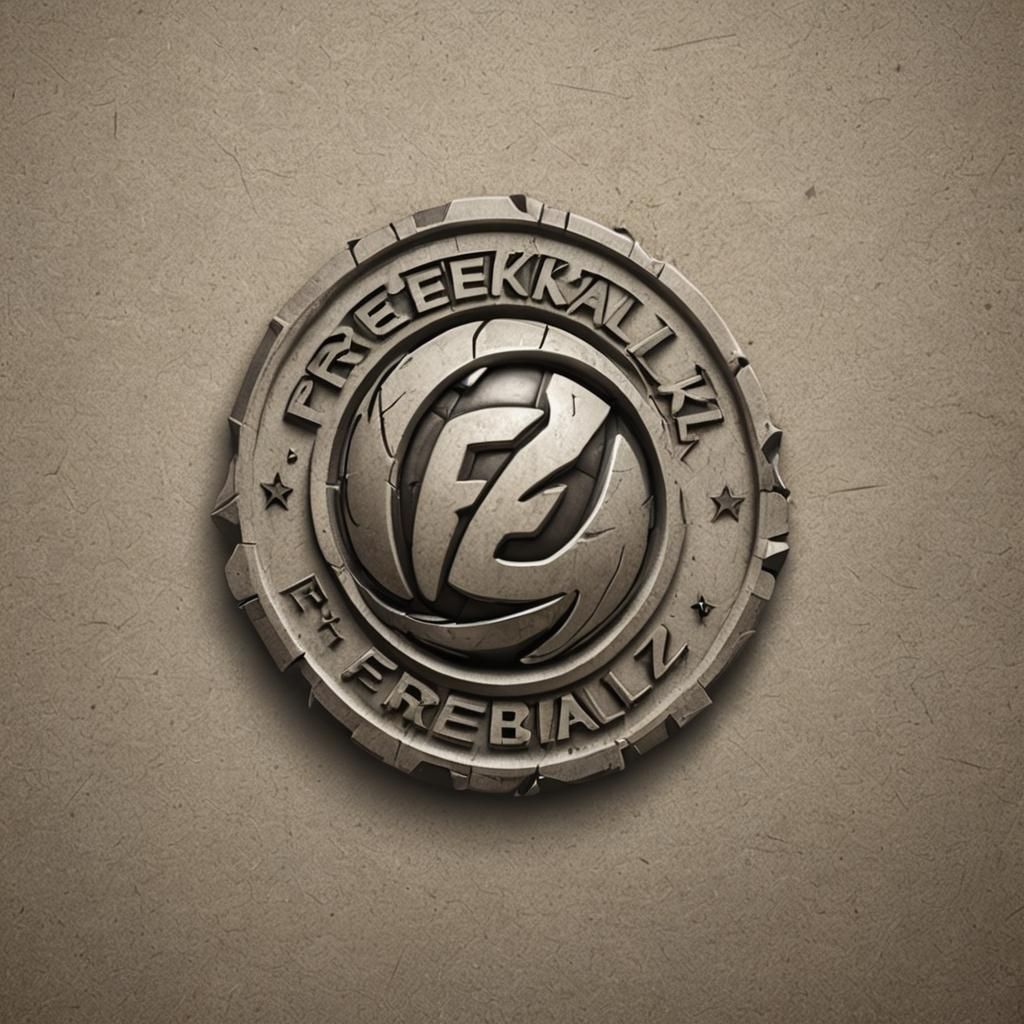 A very very simple logo of a brand named 'freekiballz' in which someone can read the name easily, it shouldn't be in parable, instead, it sh...