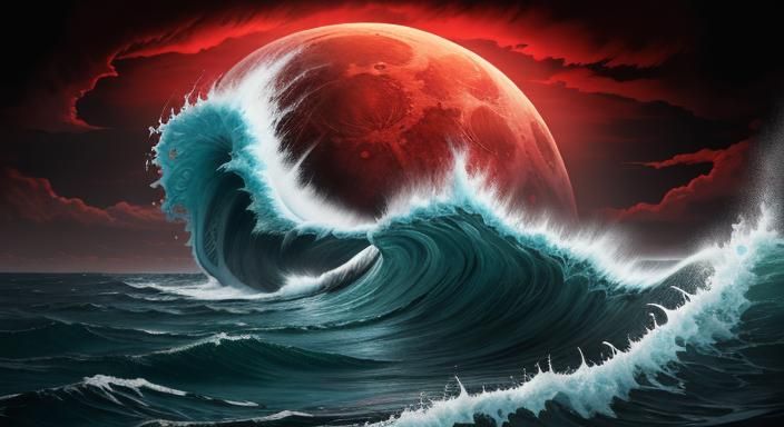 Hyper-Detailed Waves Before a Luminous Blood Moon