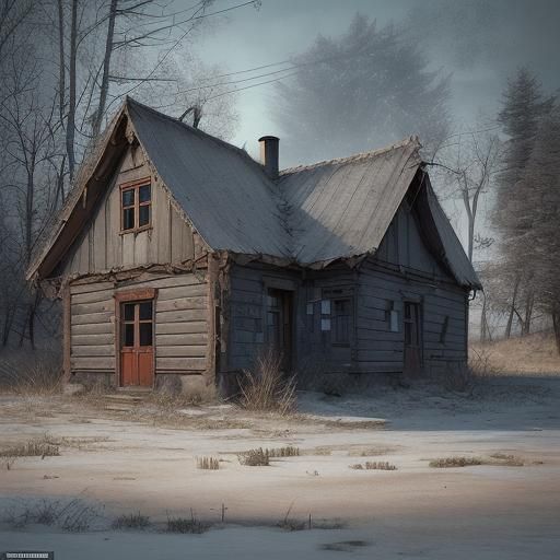 abandoned russian izba