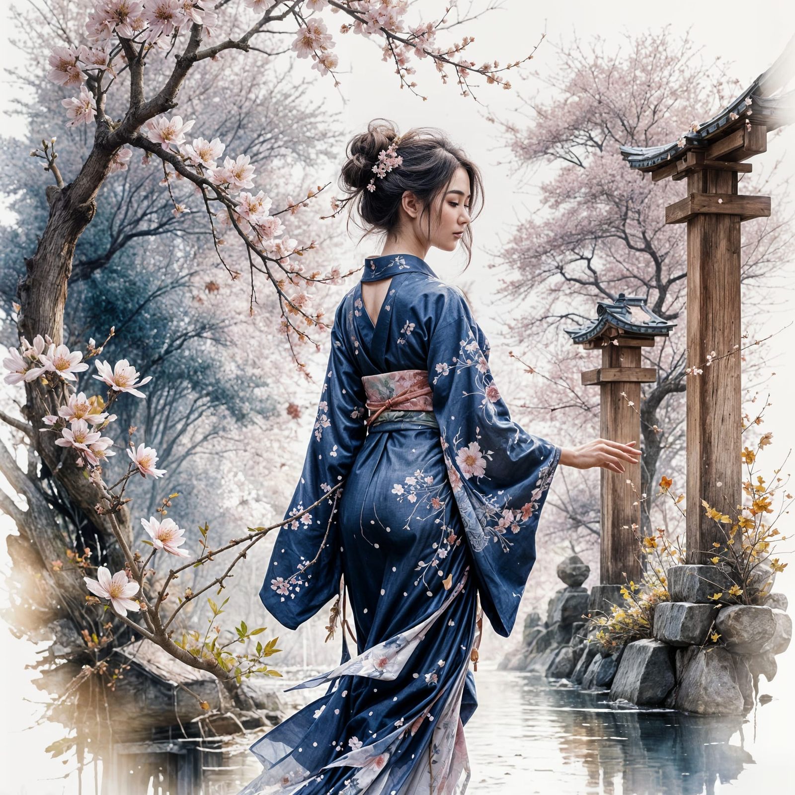 A relaxing stroll in my sakura garden...  by @Gerber