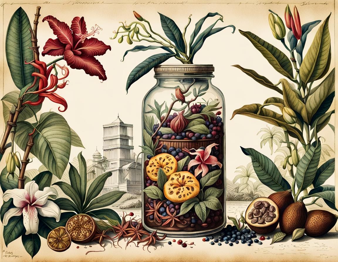 Spice trades characterised by aromatic and spicy vanilla, co...