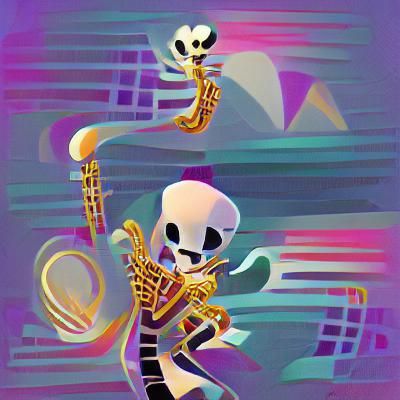 a very jazzy skeleton