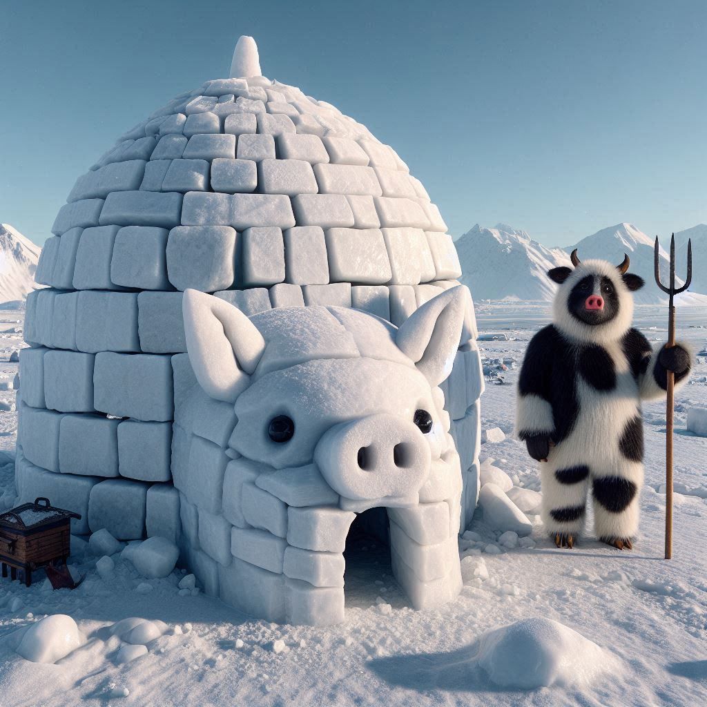 An Eskimoo Outside its Pigloo