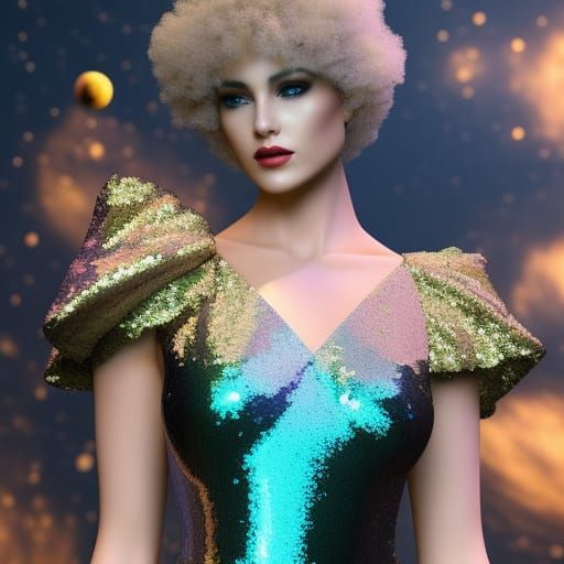 Pretty Lady Poodle Hair
