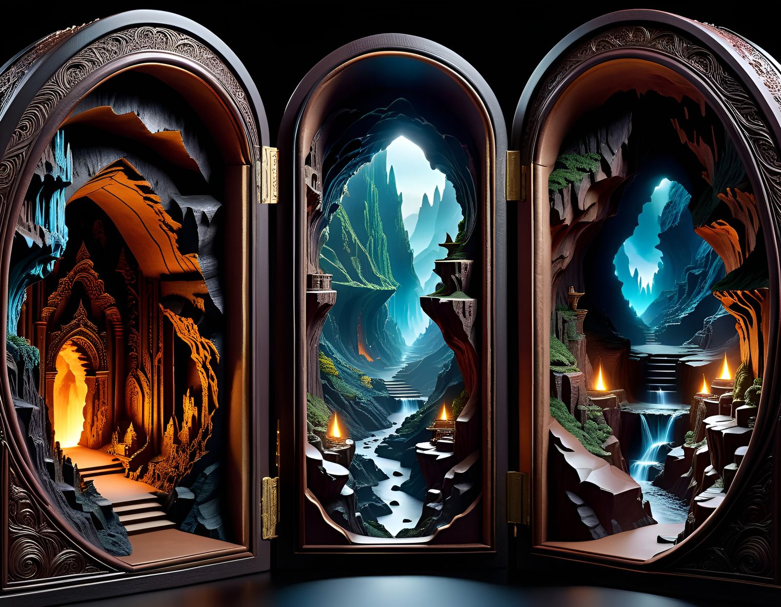 Triptych of the Three Paths  by @Iven