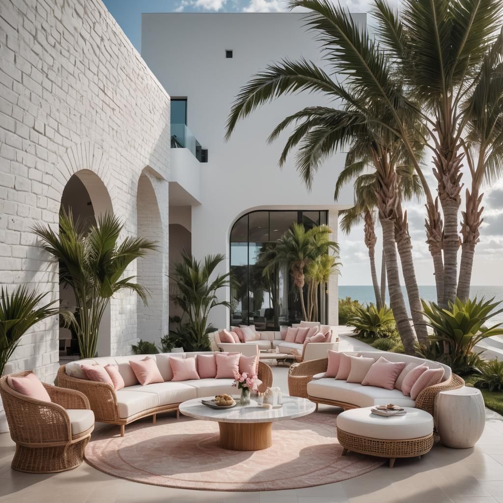 Ultra Modern Villa Interior with Ocean View