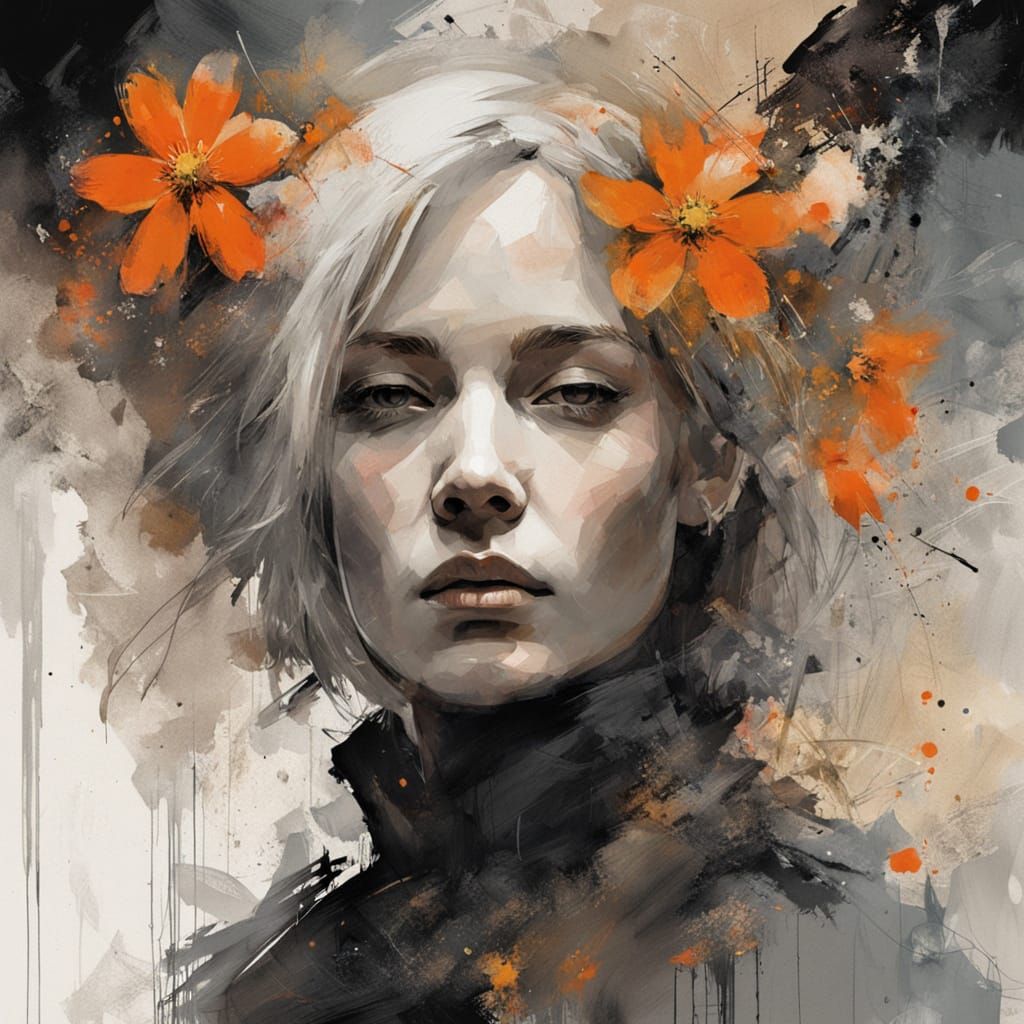 By Paul Lovering and Mattias Adolfsson and Russ Mills and Victo Ngai and Alexander Jansson:: Double exposure Fantasy portrait of a beautiful...