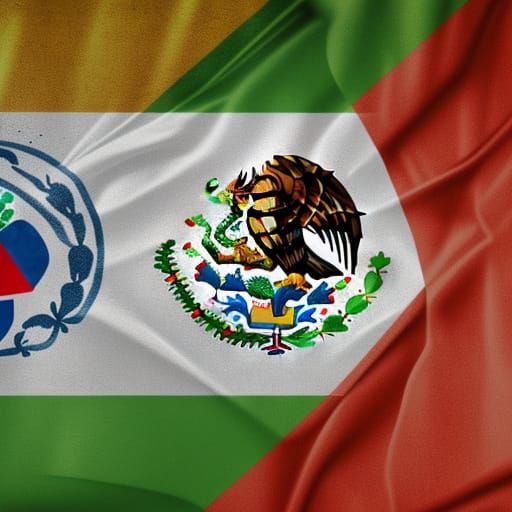 Honduras and Mexico Flags Together