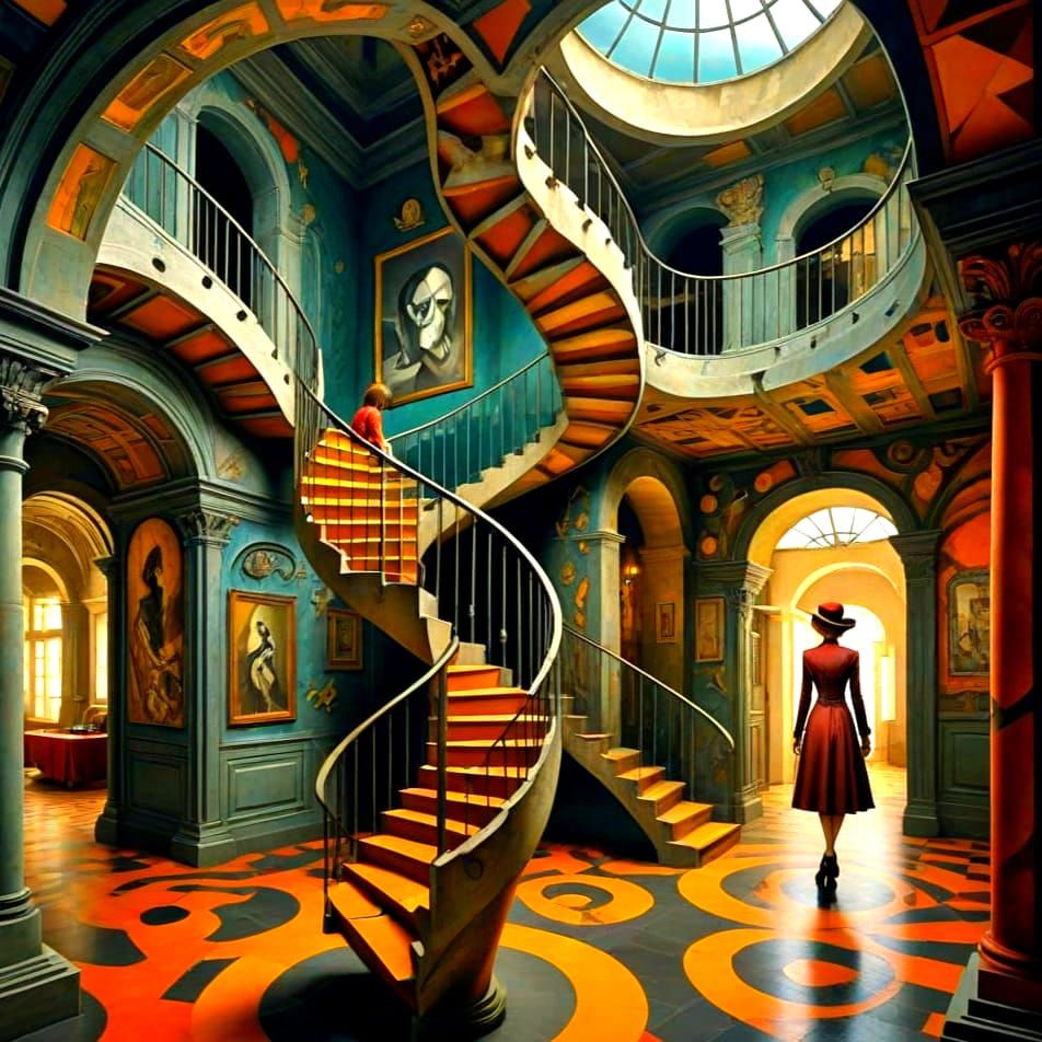 Surreal Multidimensional Labyrinth: An Architectural Wonder