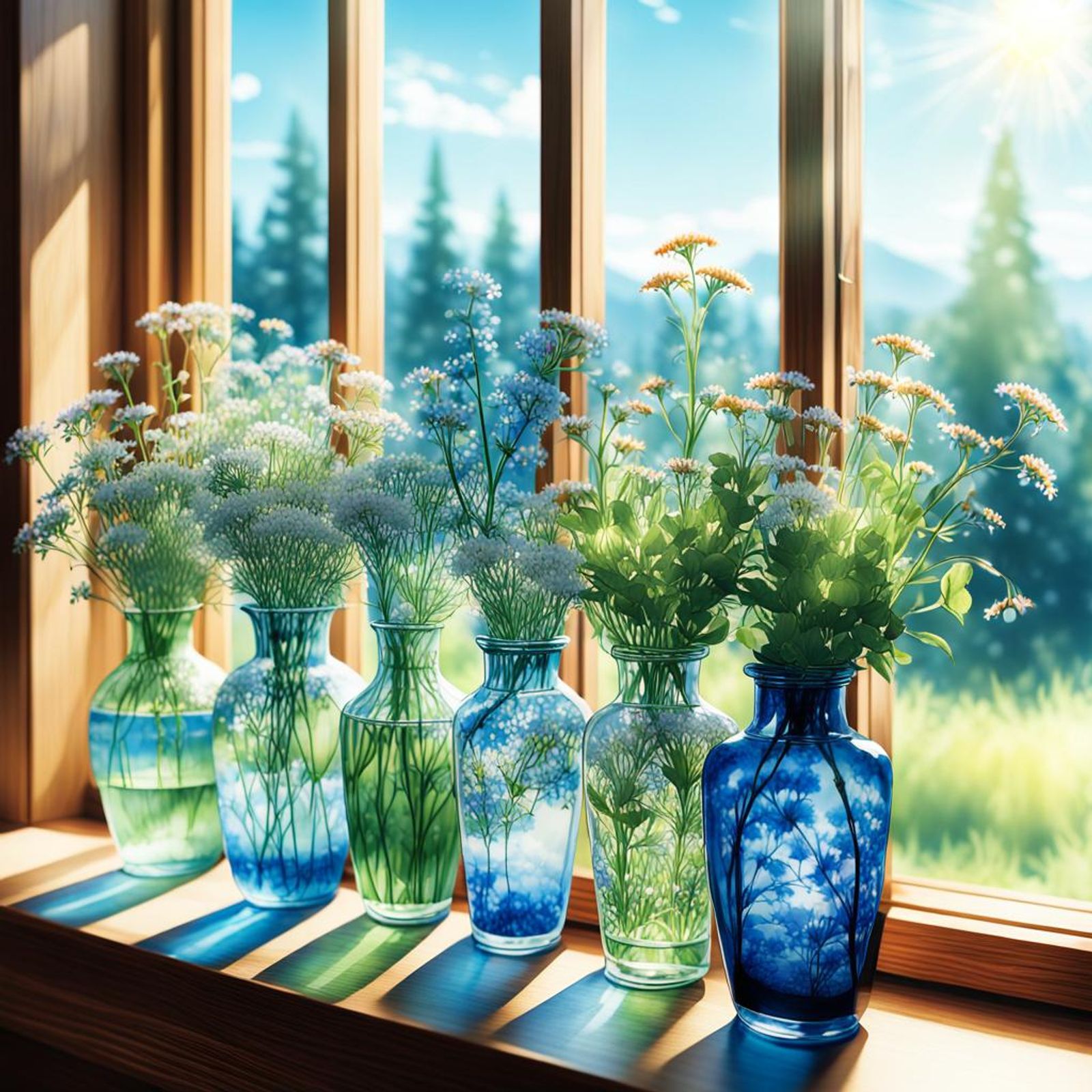 Wildflower Vases - Ai Generated Artwork - Nightcafe Creator